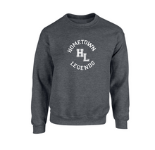 Load image into Gallery viewer, OG HOMETOWN CREWNECK - DARK HEATHER - WHITE
